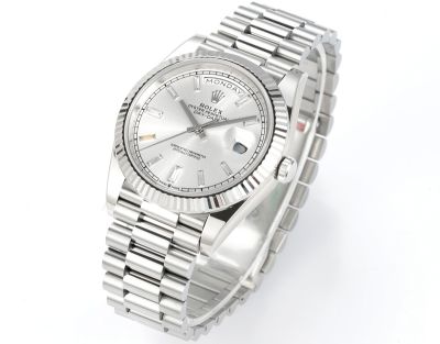 PPM Factory Rolex DD 2836/3255 Movement SS President Band White Face Watch